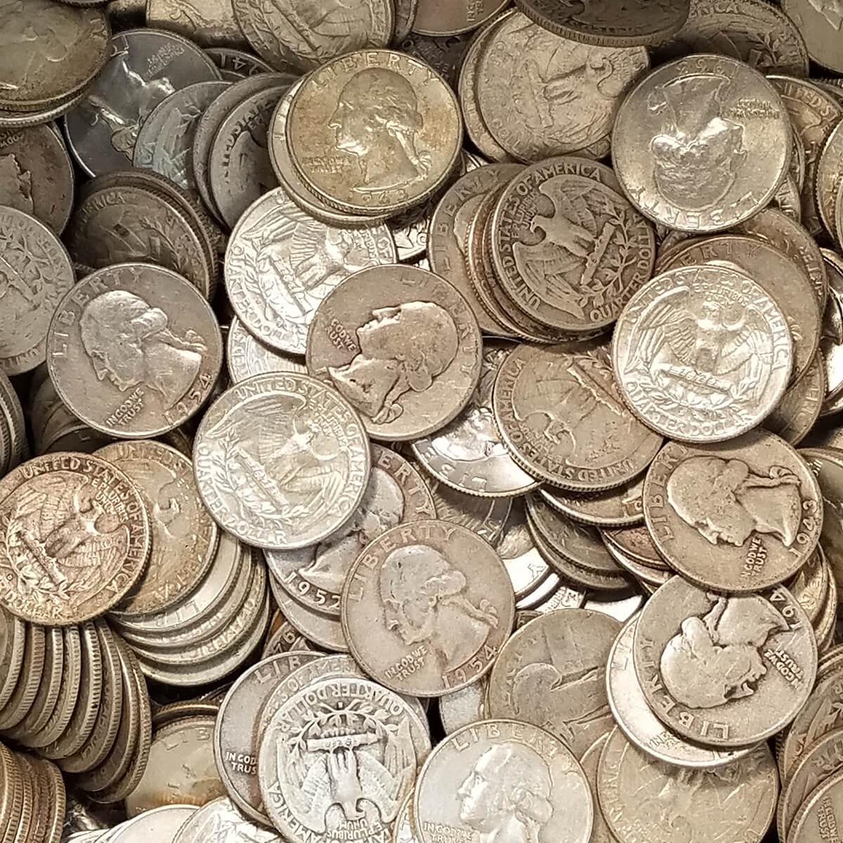 90% silver coins and quarters coins