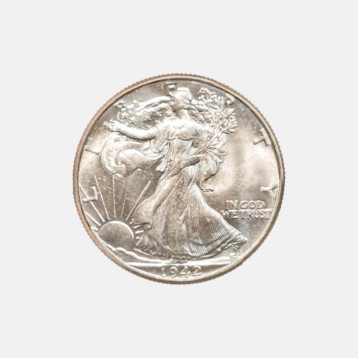 1942 Walking Liberty Half Dollar Coins